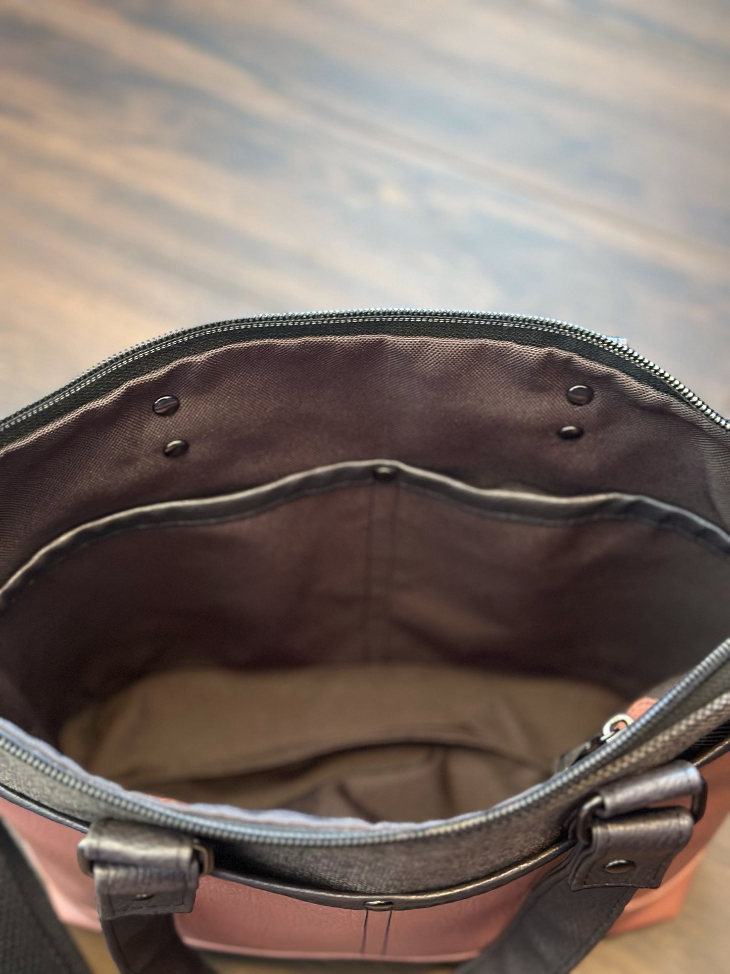 Charcoal and Pink Cami Bag