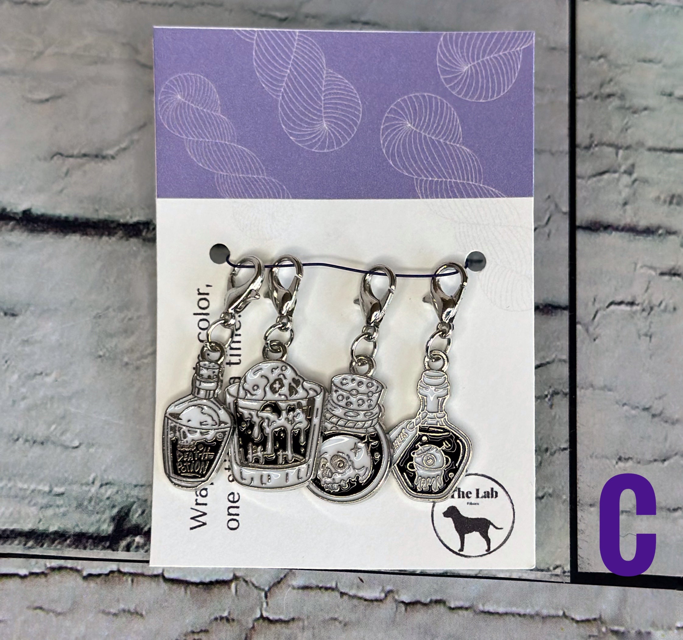Assorted Poison Bottle Stitch Markers