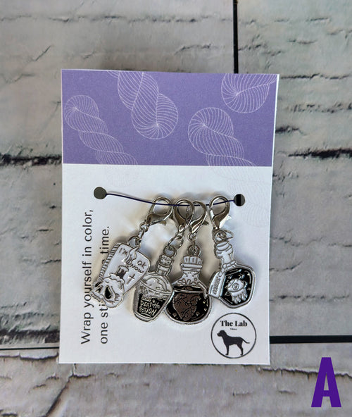 Assorted Poison Bottle Stitch Markers