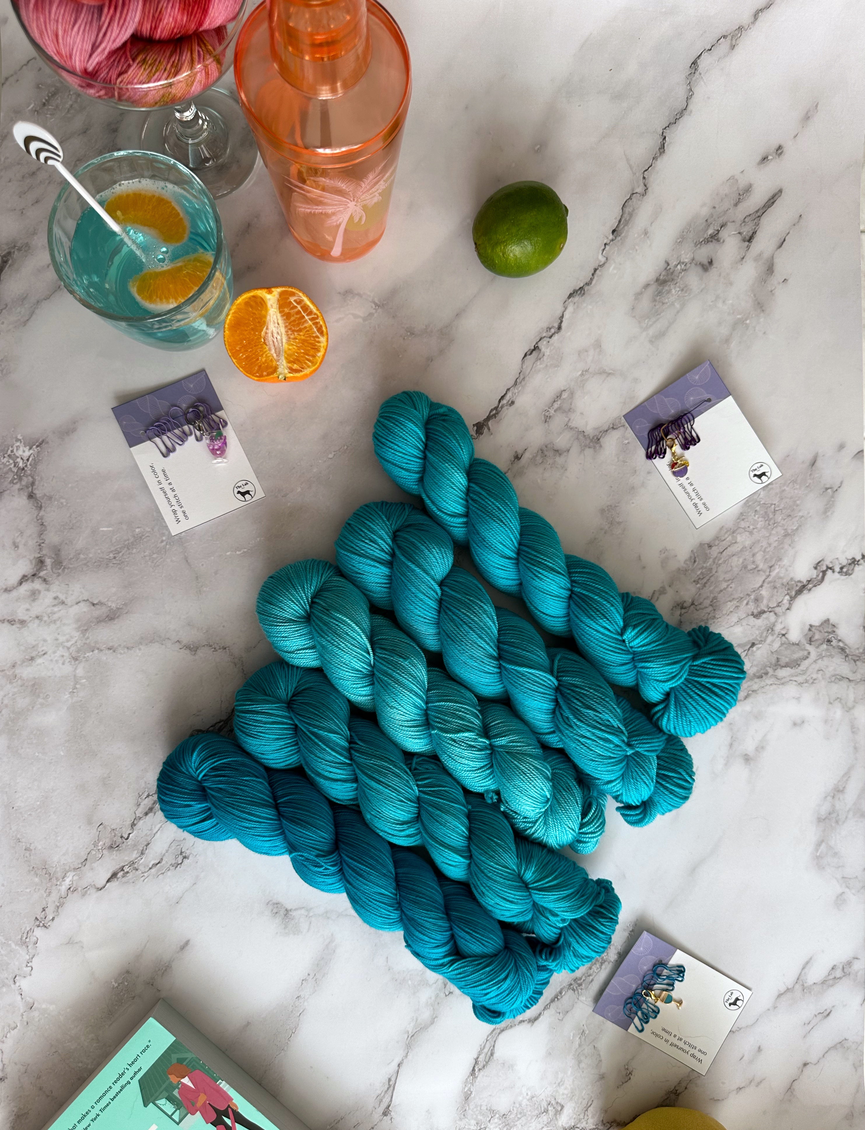 Teint sur commande - Bleu hawaïen