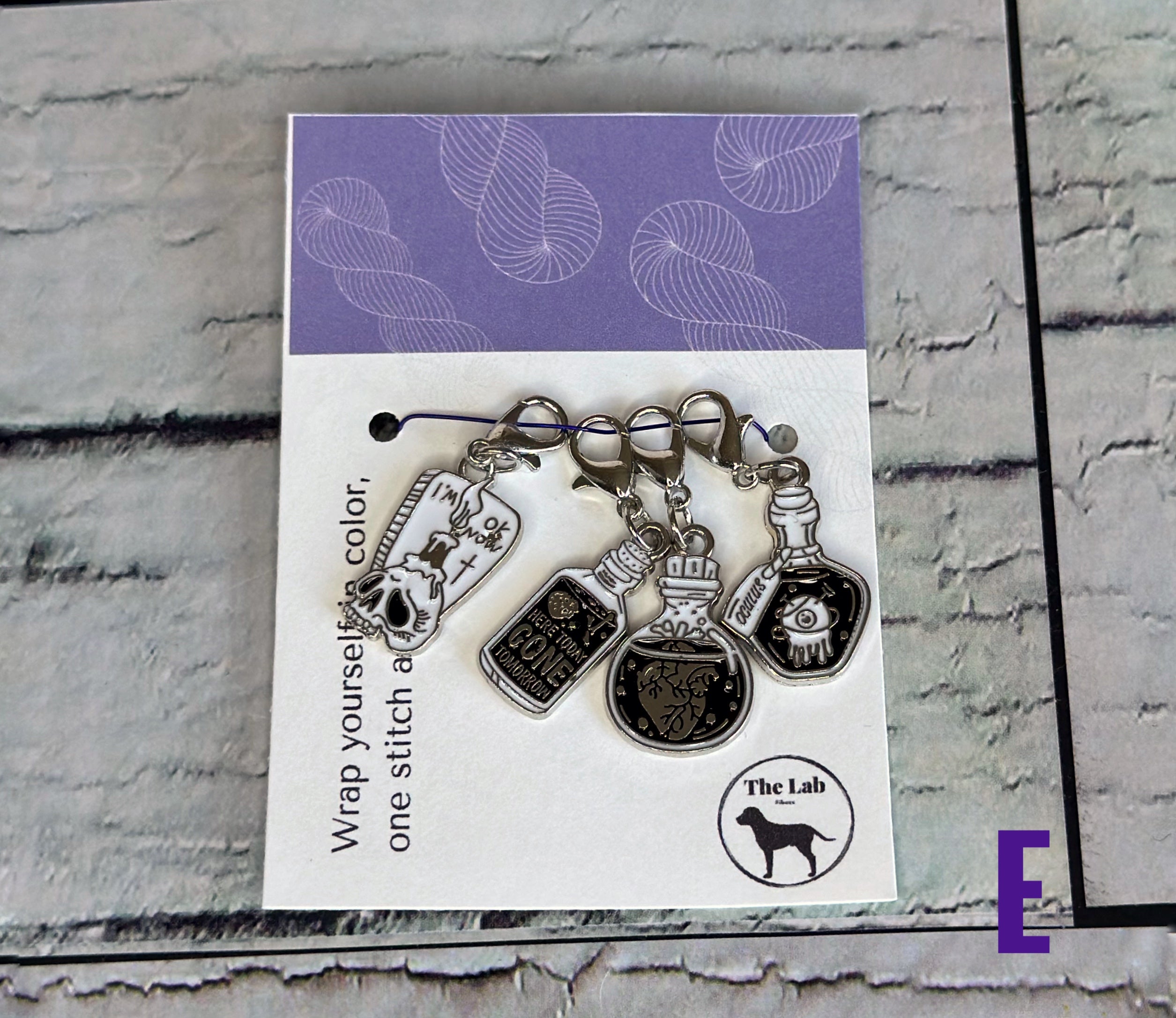 Assorted Poison Bottle Stitch Markers