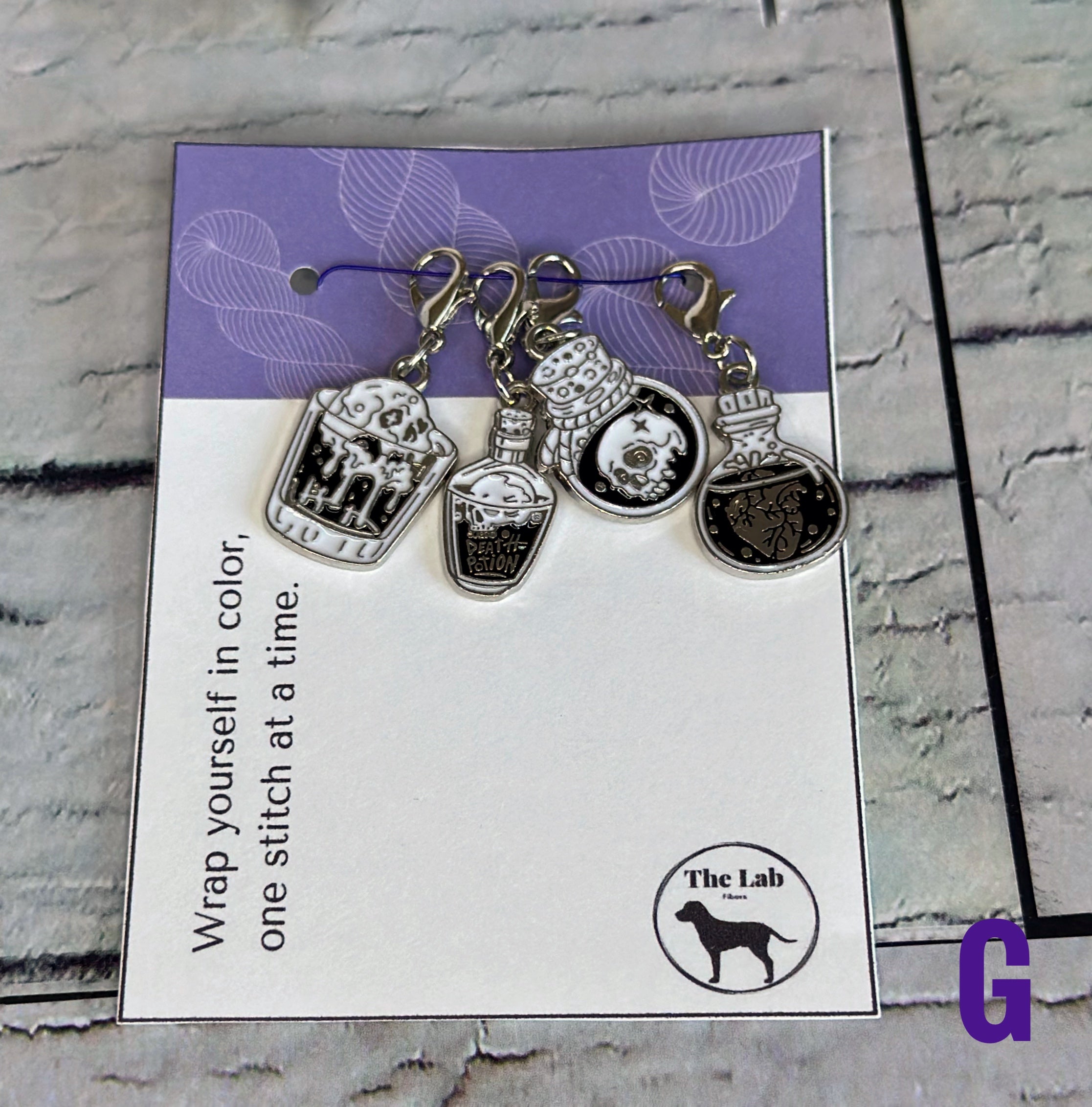 Assorted Poison Bottle Stitch Markers