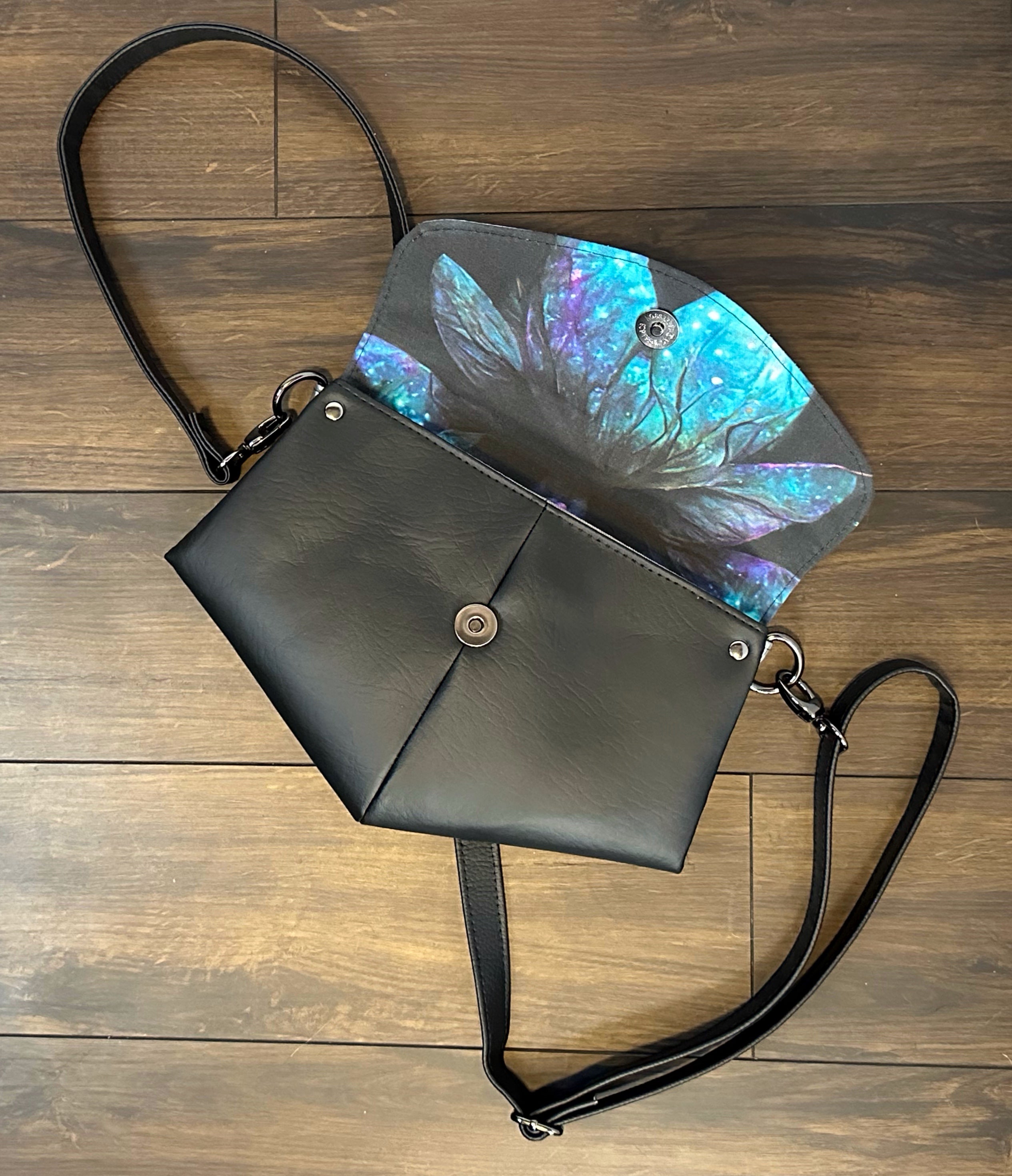 Sac bandoulière Skye - Argent et noir