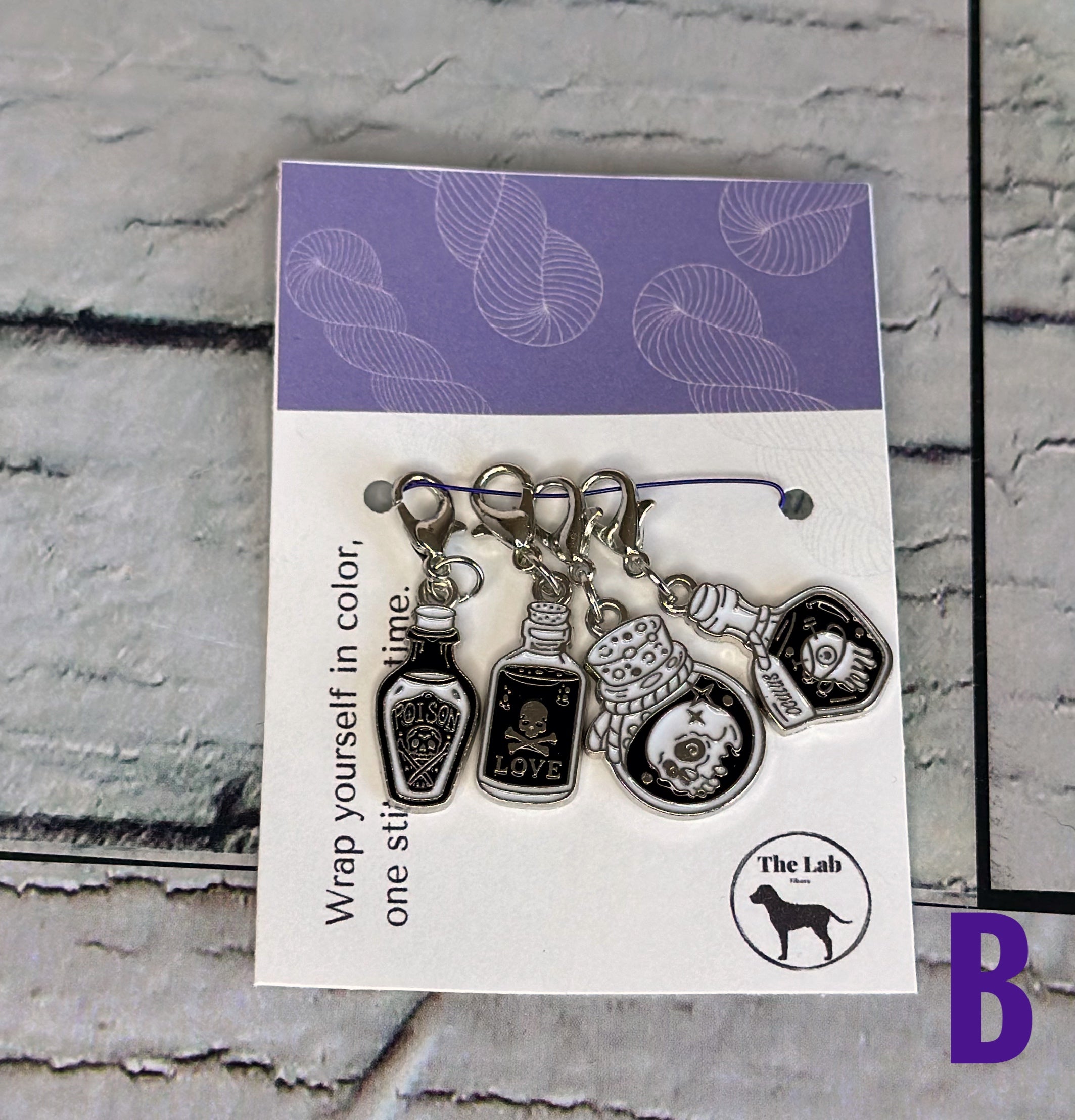 Assorted Poison Bottle Stitch Markers