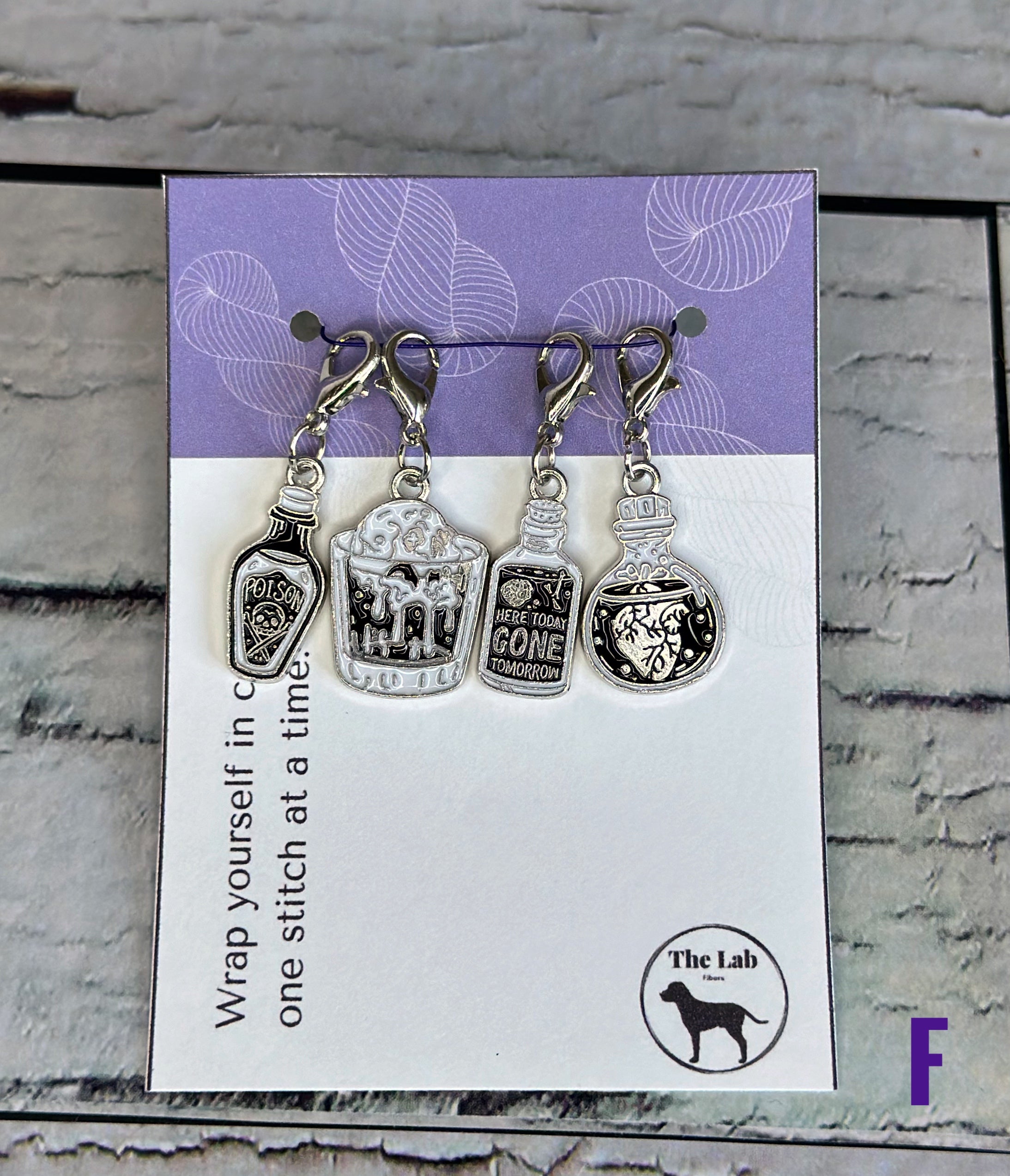 Assorted Poison Bottle Stitch Markers