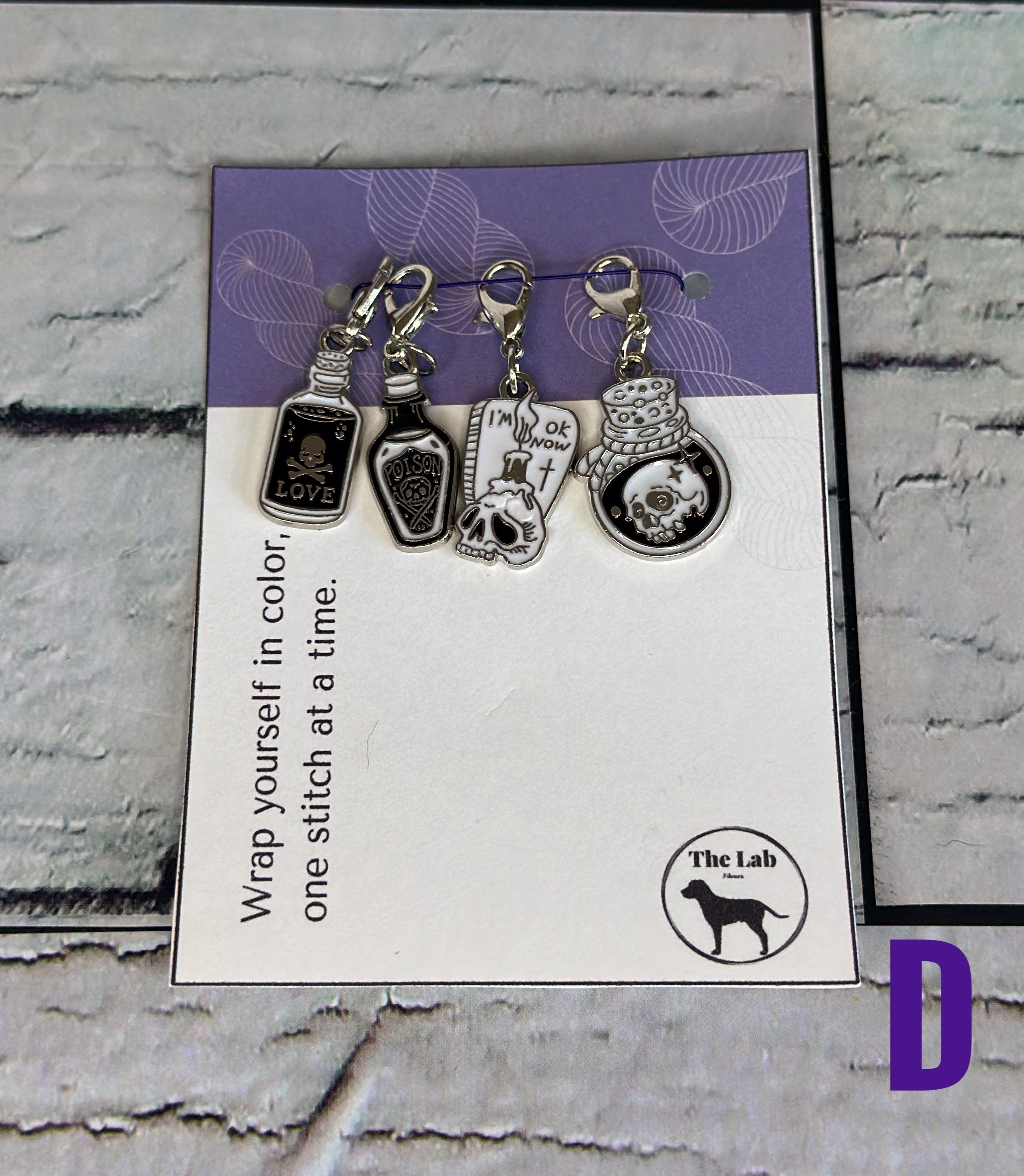 Assorted Poison Bottle Stitch Markers